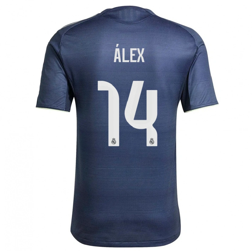 Danxen Men Álex Pérez #14 Navy Silver Away Jersey 2025/26 T-Shirt