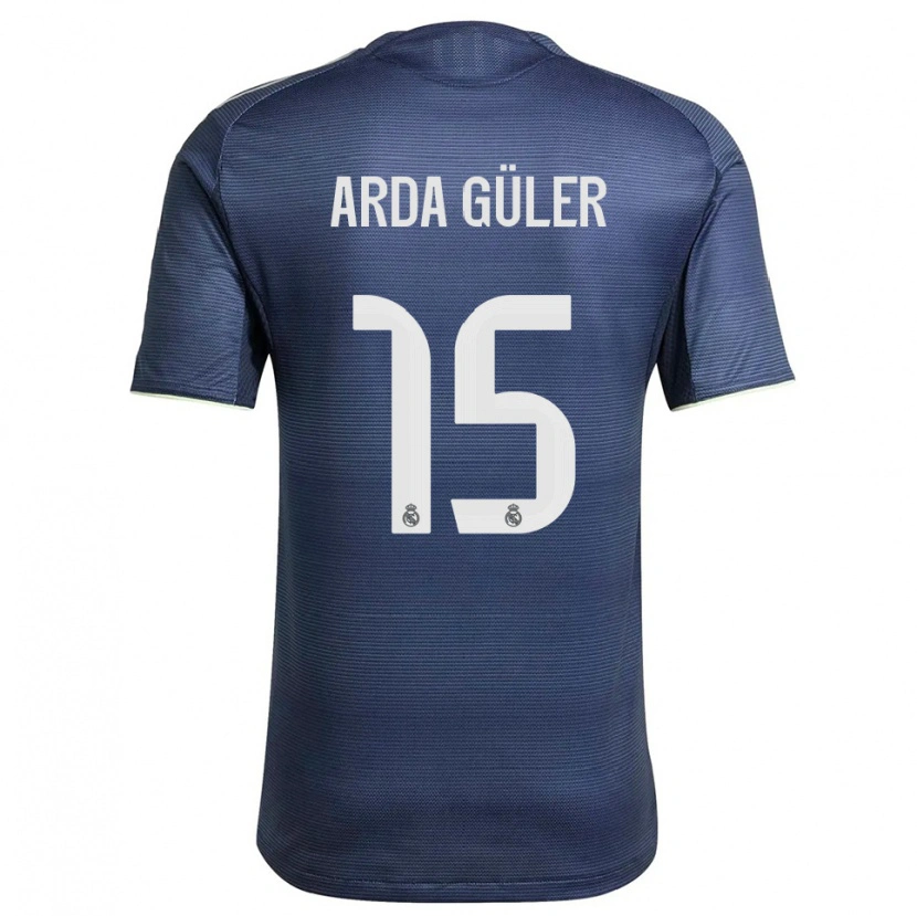 Danxen Men Arda Güler #15 Navy Silver Away Jersey 2025/26 T-Shirt