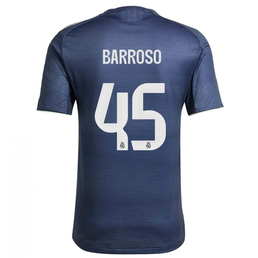 Danxen Men Jaime Barroso #45 Navy Silver Away Jersey 2025/26 T-Shirt