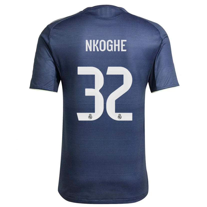 Danxen Men Ariel Nkoghe #32 Navy Silver Away Jersey 2025/26 T-Shirt
