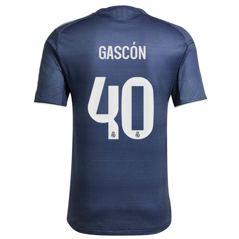 Danxen Men Ignacio Gascón #40 Navy Silver Away Jersey 2025/26 T-Shirt