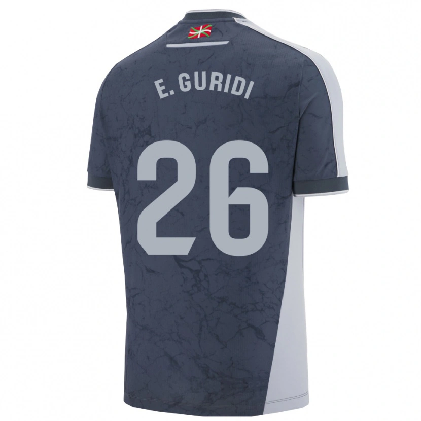 Danxen Men Elene Guridi #26 Dark Blue White Away Jersey 2025/26 T-Shirt