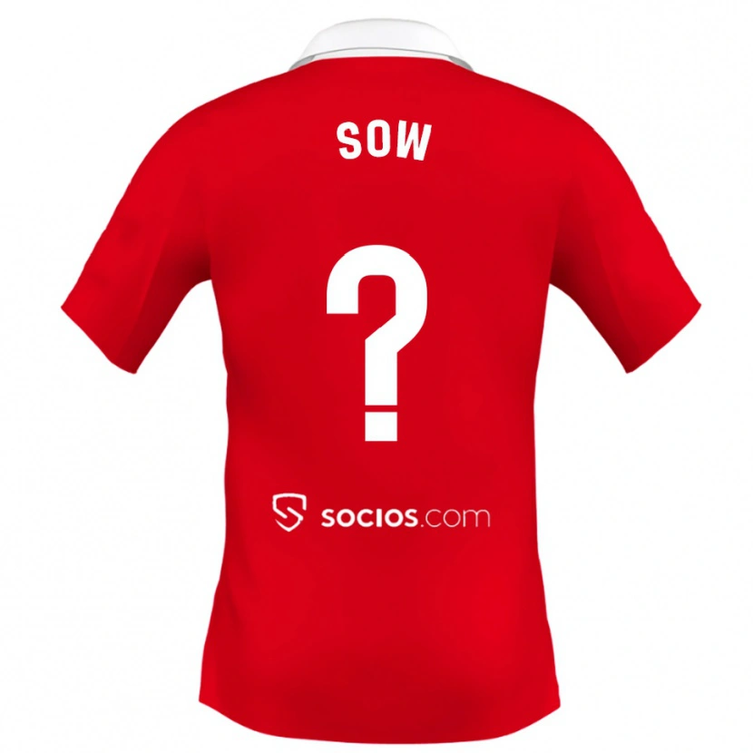 Danxen Men Bakary Sow #0 Red White Grey Away Jersey 2025/26 T-Shirt