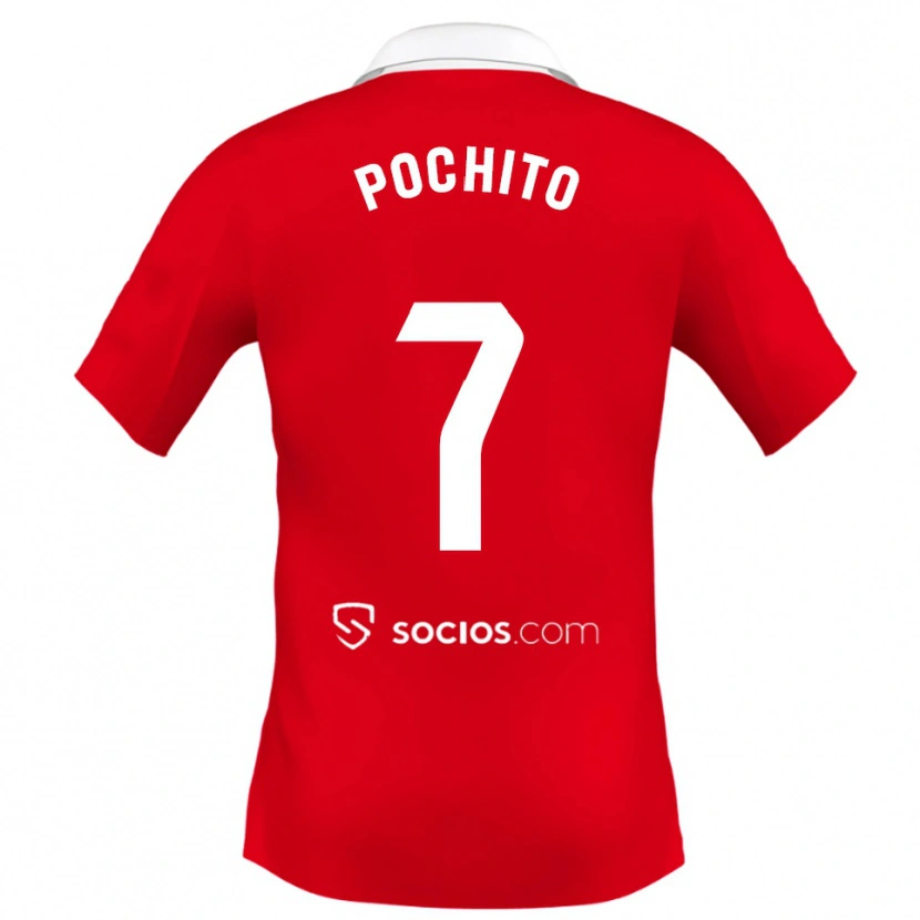 Danxen Men Pochito #7 Red White Grey Away Jersey 2025/26 T-Shirt