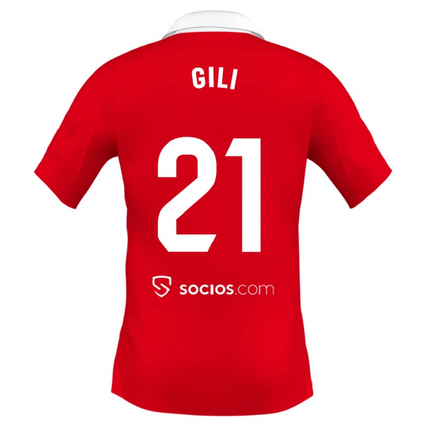 Danxen Men Gemma Gili #21 Red White Grey Away Jersey 2025/26 T-Shirt