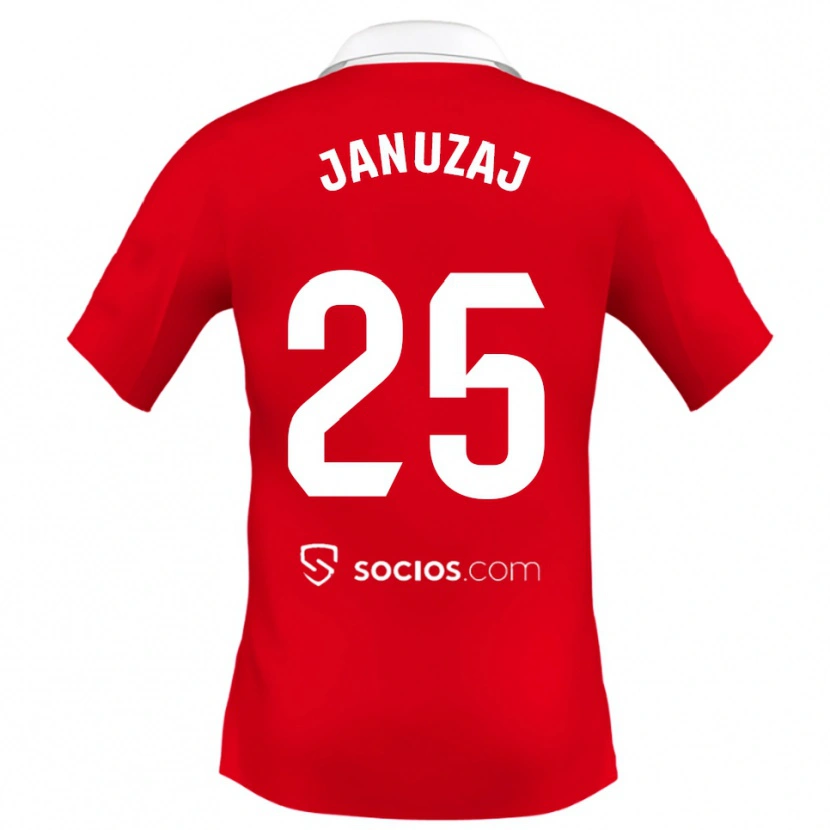 Danxen Men Adnan Januzaj #25 Red White Grey Away Jersey 2025/26 T-Shirt