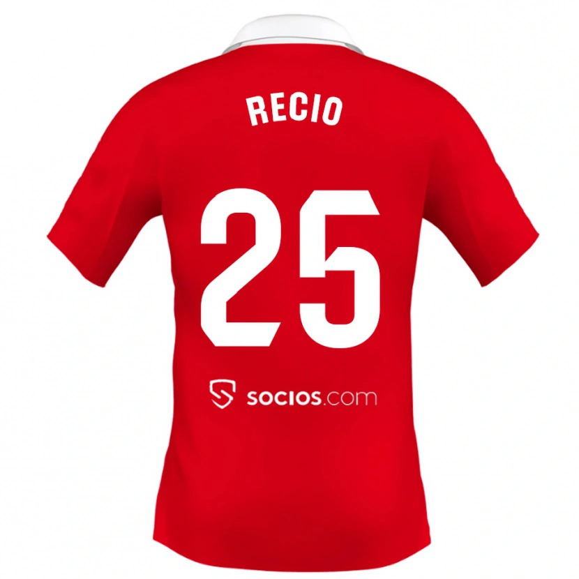 Danxen Men Sergio Recio #25 Red White Grey Away Jersey 2025/26 T-Shirt
