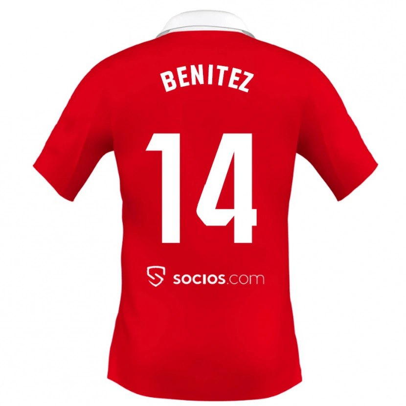 Danxen Men Emilio Benítez #14 Red White Grey Away Jersey 2025/26 T-Shirt
