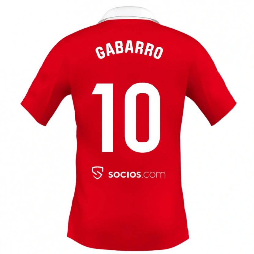 Danxen Men María Inmaculada Gabarro Romero #10 Red White Grey Away Jersey 2025/26 T-Shirt