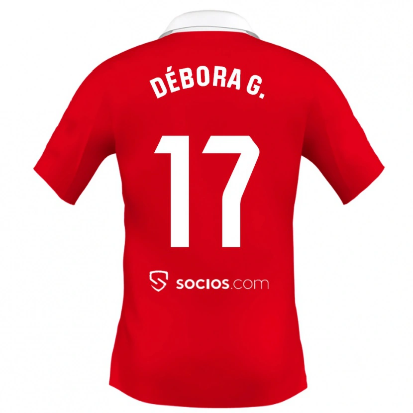 Danxen Men Débora García Mateo #17 Red White Grey Away Jersey 2025/26 T-Shirt