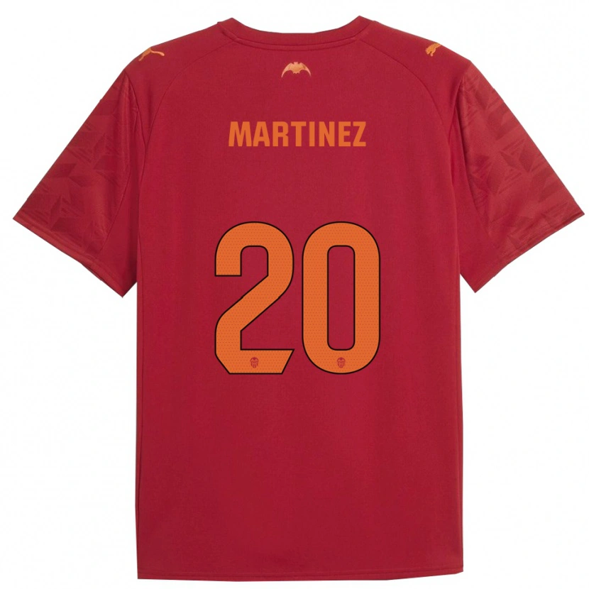 Danxen Men Asun Martínez #20 Red Orange Away Jersey 2025/26 T-Shirt