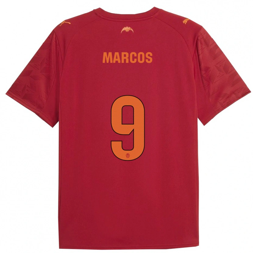 Danxen Men Ana Marcos #9 Red Orange Away Jersey 2025/26 T-Shirt