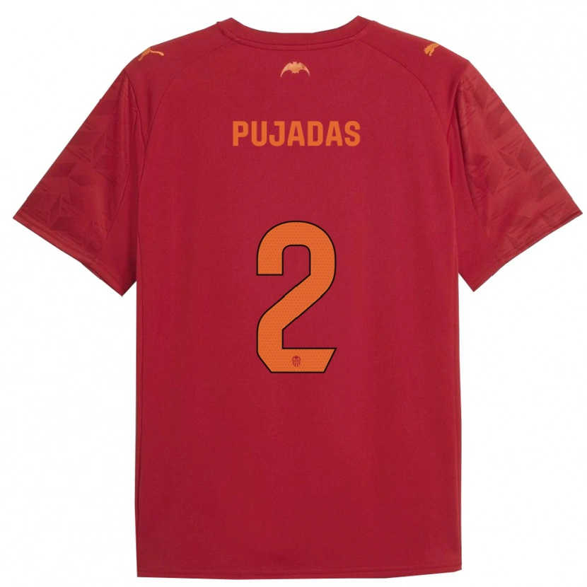 Danxen Men Berta Pujadas #2 Red Orange Away Jersey 2025/26 T-Shirt