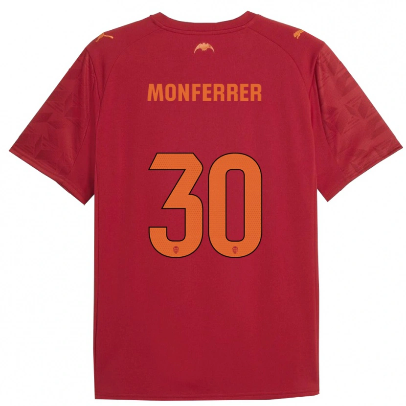 Danxen Men Miguel Monferrer #30 Red Orange Away Jersey 2025/26 T-Shirt