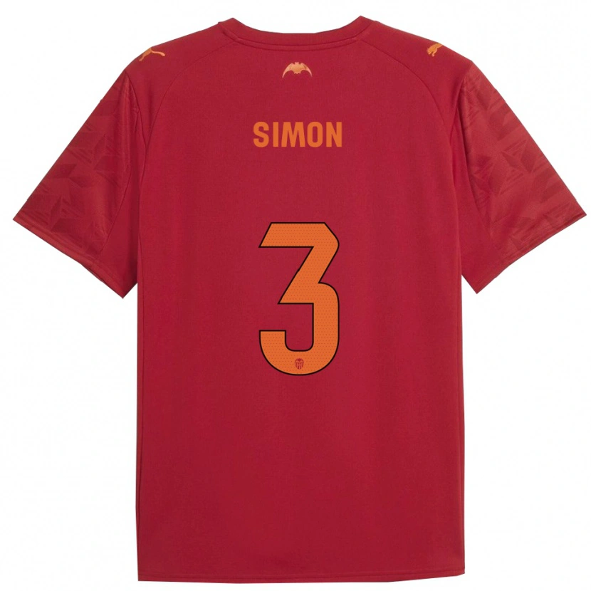 Danxen Men Bénédicte Simon #3 Red Orange Away Jersey 2025/26 T-Shirt