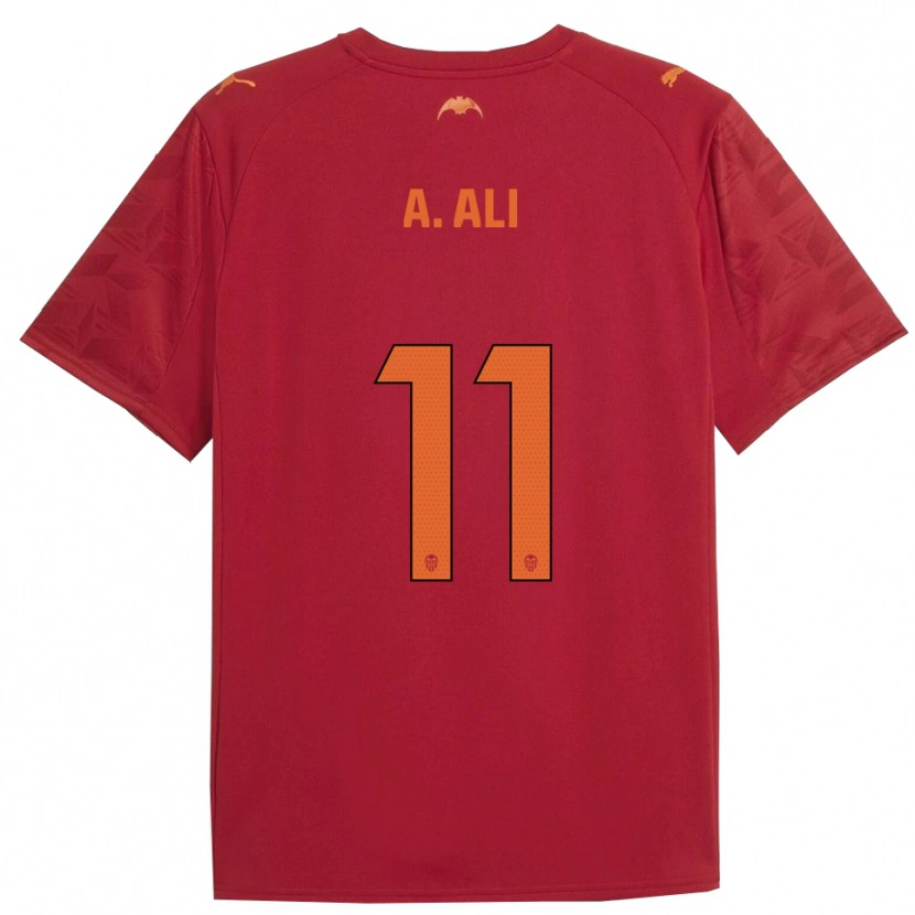 Danxen Men Amirah Ali #11 Red Orange Away Jersey 2025/26 T-Shirt