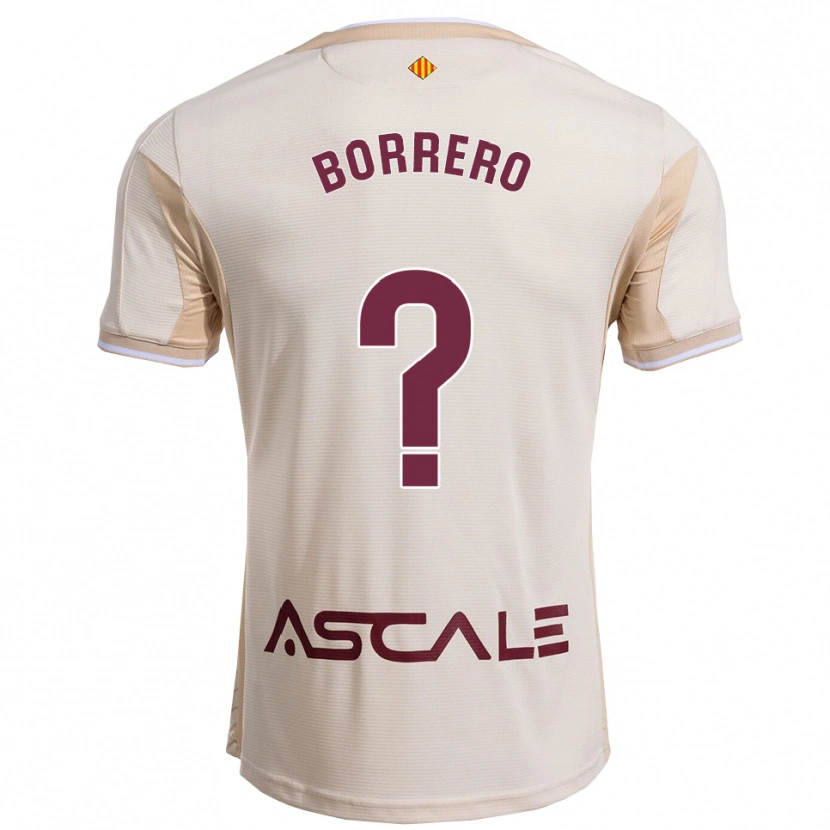 Danxen Men Juanma Borrero #0 Off-White Burgundy Away Jersey 2025/26 T-Shirt