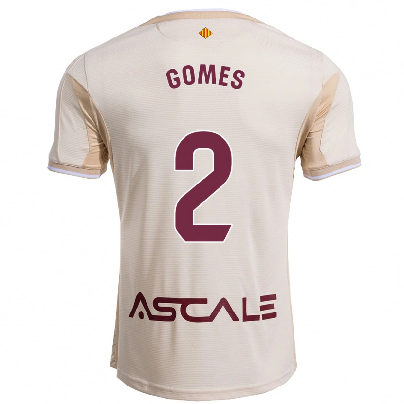 Danxen Men Vique Gomes #2 Off-White Burgundy Away Jersey 2025/26 T-Shirt
