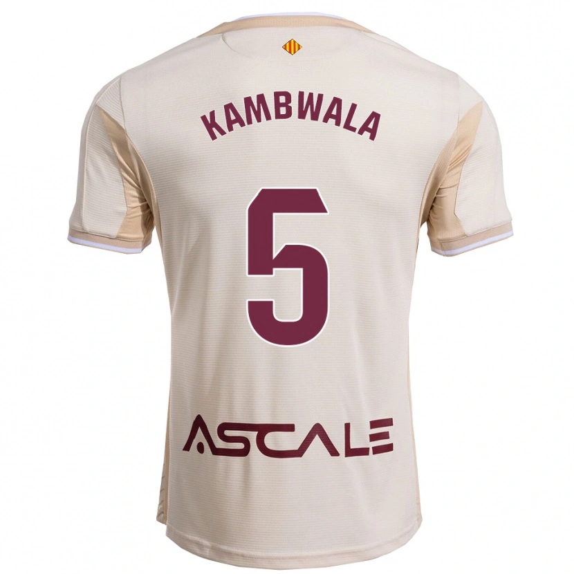 Danxen Men Willy Kambwala #5 Off-White Burgundy Away Jersey 2025/26 T-Shirt
