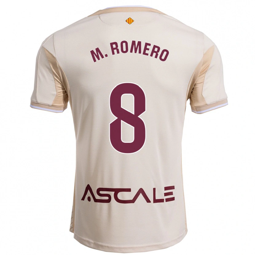 Danxen Men María Romero Catalan #8 Off-White Burgundy Away Jersey 2025/26 T-Shirt