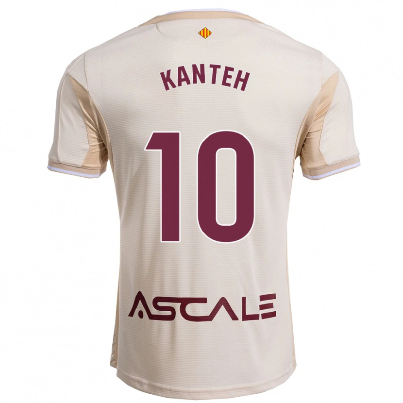Danxen Men Fatou Kanteh #10 Off-White Burgundy Away Jersey 2025/26 T-Shirt