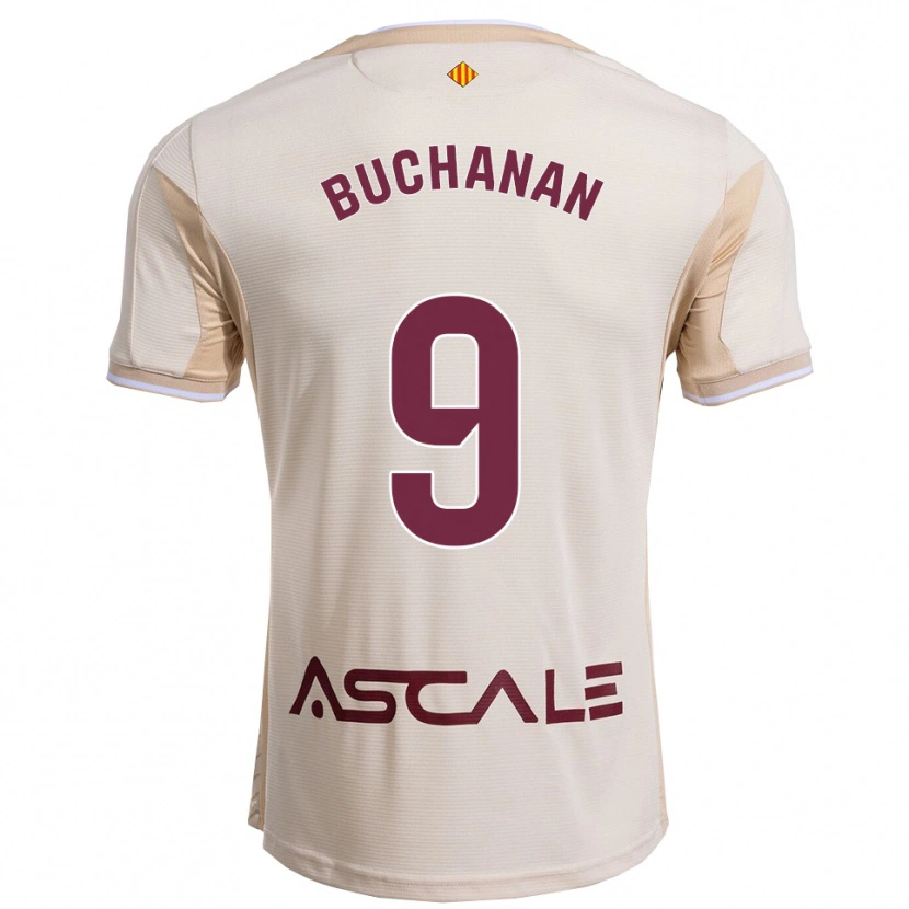 Danxen Men Tajon Buchanan #9 Off-White Burgundy Away Jersey 2025/26 T-Shirt