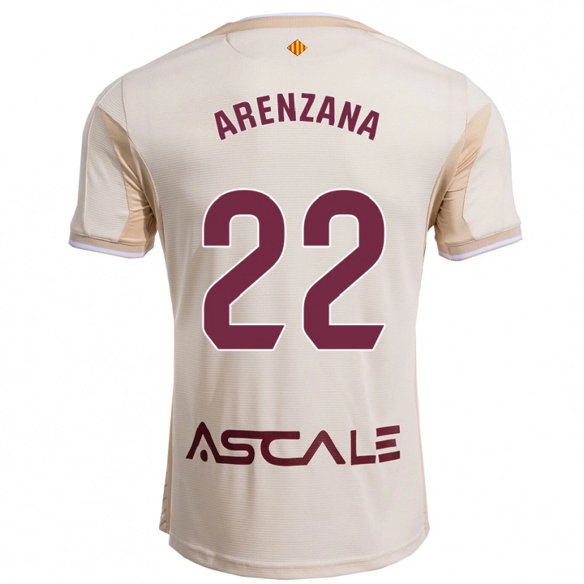 Danxen Men Pablo Arenzana #22 Off-White Burgundy Away Jersey 2025/26 T-Shirt