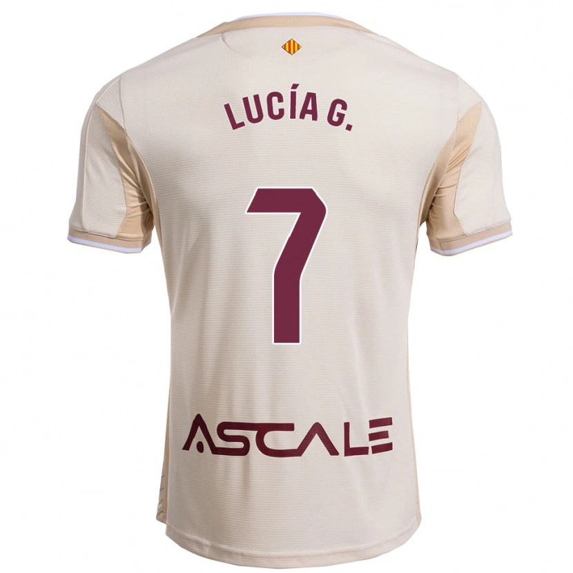 Danxen Men Lucía Gómez García #7 Off-White Burgundy Away Jersey 2025/26 T-Shirt