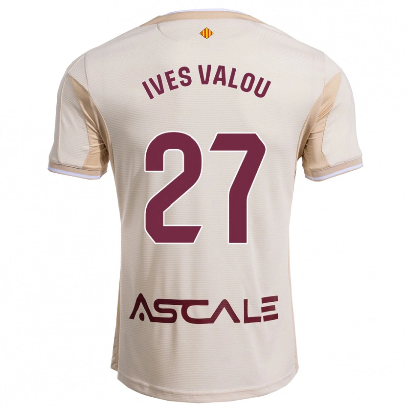 Danxen Men Jean Ives Valou #27 Off-White Burgundy Away Jersey 2025/26 T-Shirt
