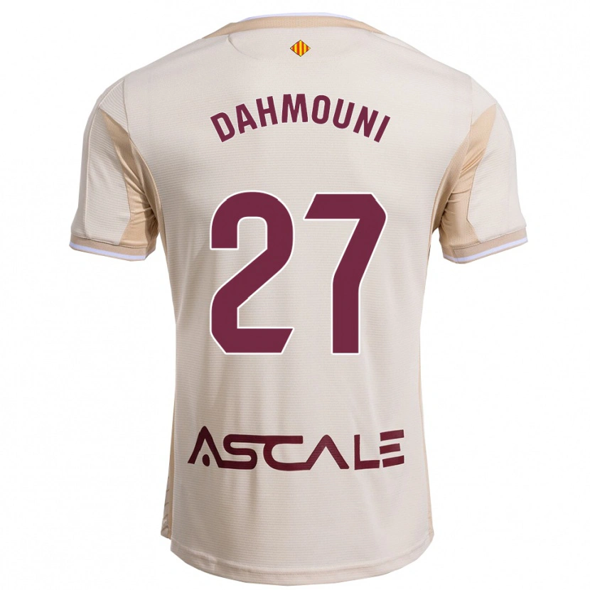 Danxen Men Moha Dahmouni #27 Off-White Burgundy Away Jersey 2025/26 T-Shirt