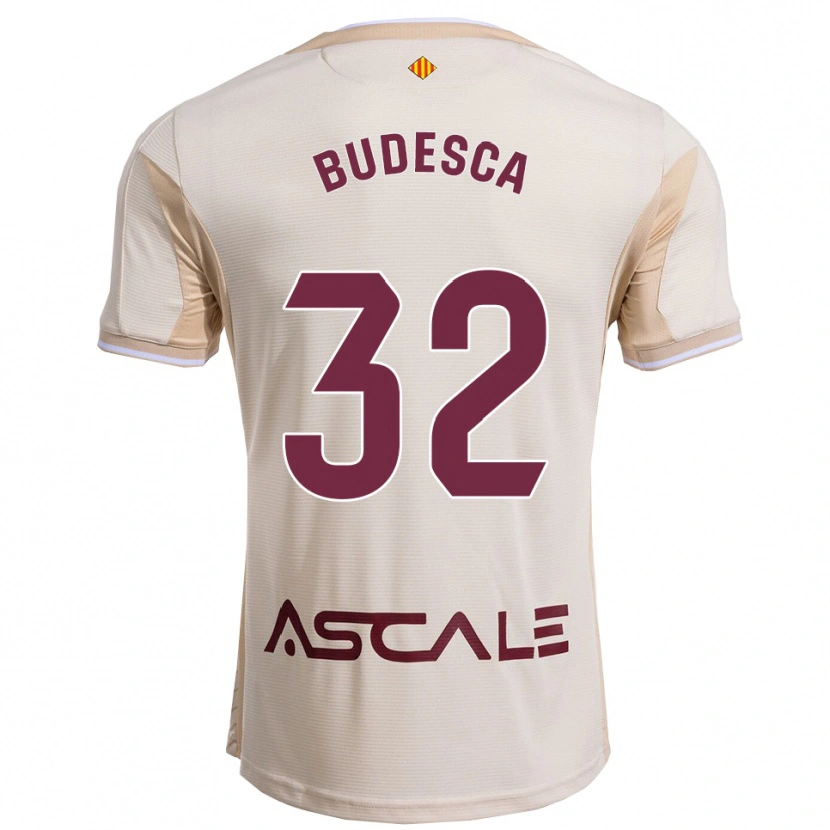 Danxen Men Daniel Budesca #32 Off-White Burgundy Away Jersey 2025/26 T-Shirt