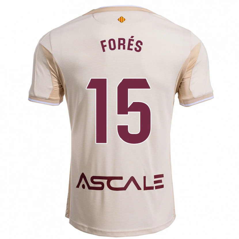 Danxen Men Arnau Forés #15 Off-White Burgundy Away Jersey 2025/26 T-Shirt