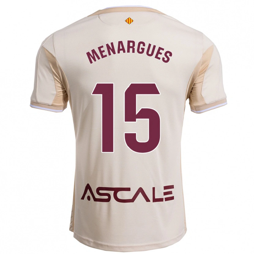 Danxen Men Joseda Menargues #15 Off-White Burgundy Away Jersey 2025/26 T-Shirt