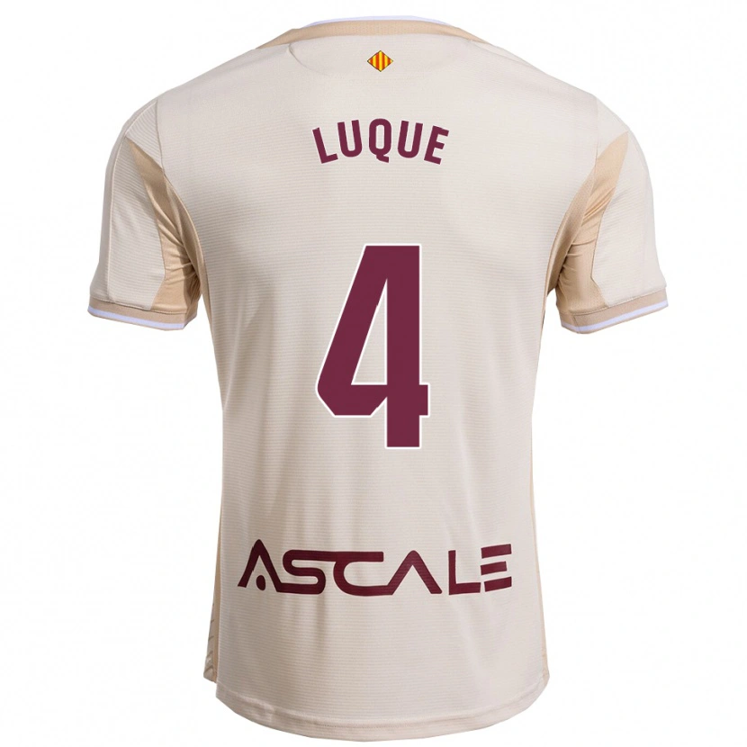 Danxen Men Pedro Luque #4 Off-White Burgundy Away Jersey 2025/26 T-Shirt
