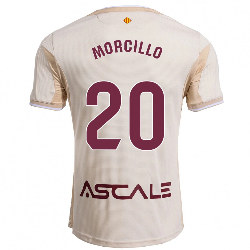 Danxen Men Raquel Morcillo #20 Off-White Burgundy Away Jersey 2025/26 T-Shirt