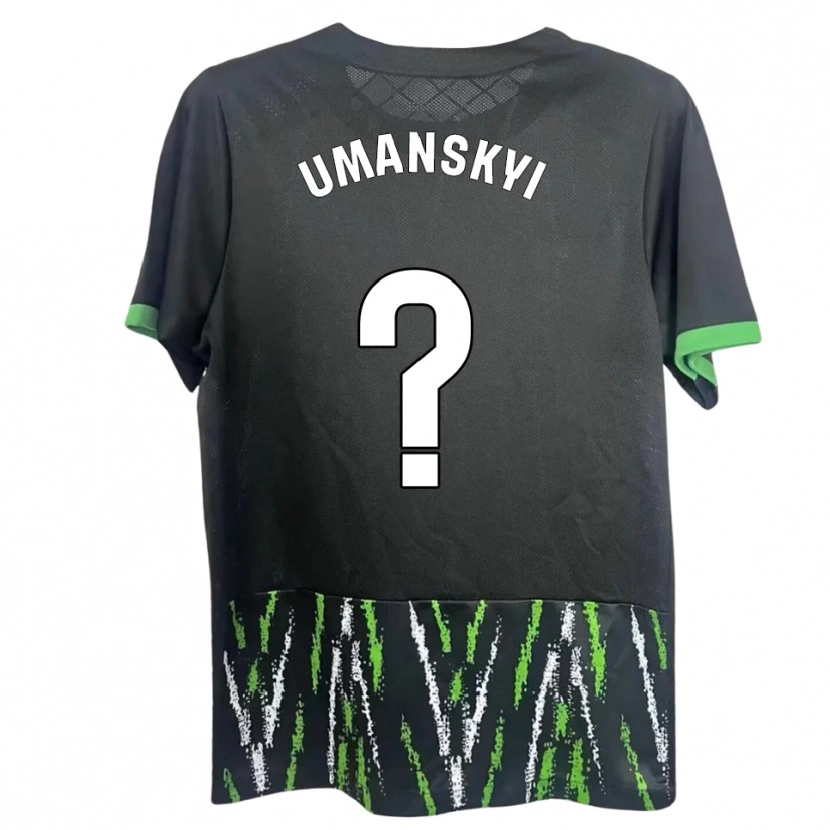 Danxen Men Volodymyr Umanskyi #0 Black Green Away Jersey 2025/26 T-Shirt
