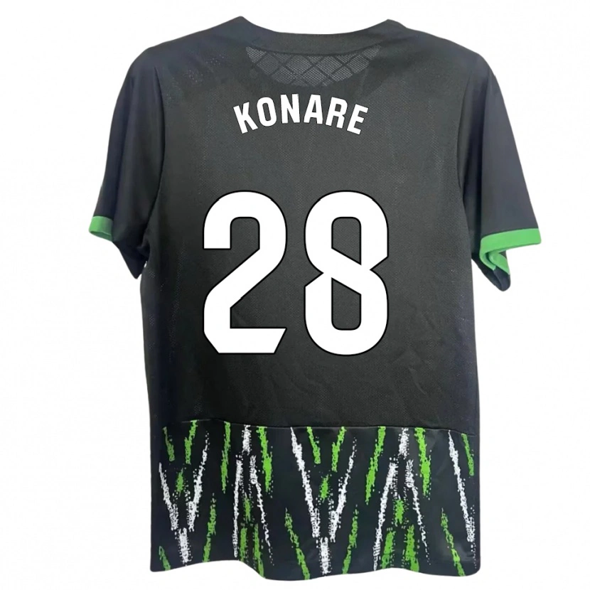 Danxen Men Umaru Konare #28 Black Green Away Jersey 2025/26 T-Shirt
