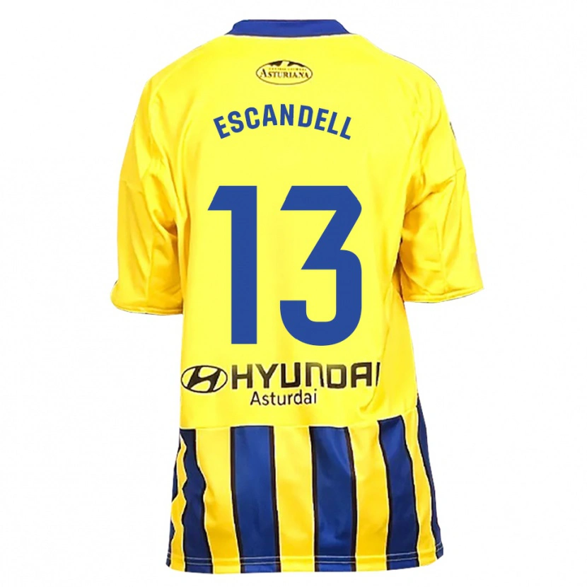 Danxen Men Aarón Escandell #13 Yellow Blue Away Jersey 2025/26 T-Shirt