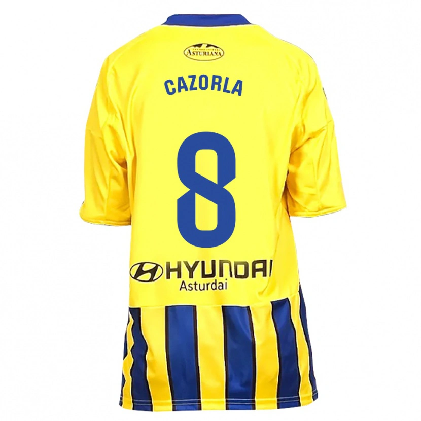 Danxen Men Santi Cazorla #8 Yellow Blue Away Jersey 2025/26 T-Shirt