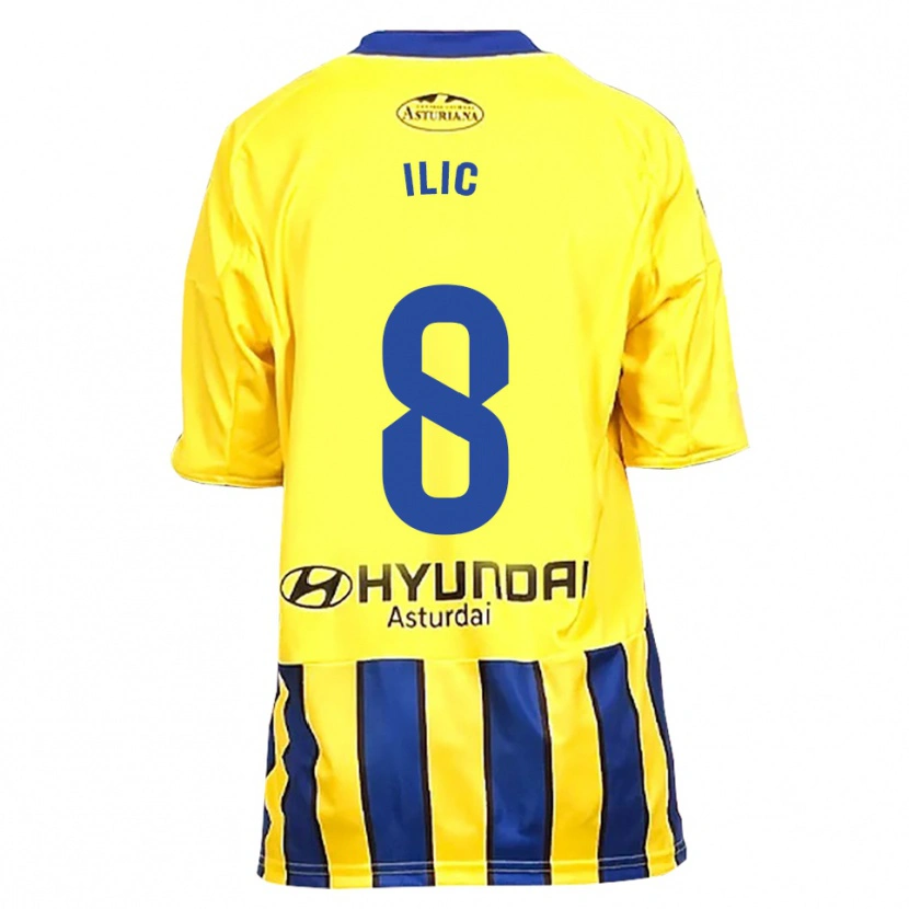 Danxen Men Luka Ilic #8 Yellow Blue Away Jersey 2025/26 T-Shirt