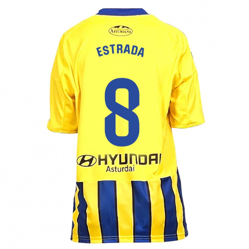 Danxen Men Nacho Estrada #8 Yellow Blue Away Jersey 2025/26 T-Shirt