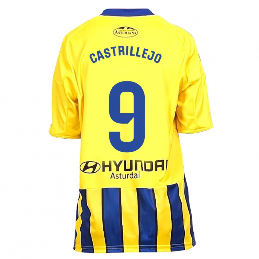 Danxen Men Guillermo Castrillejo #9 Yellow Blue Away Jersey 2025/26 T-Shirt