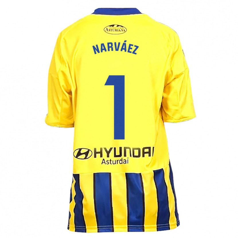 Danxen Men Miguel Narváez #1 Yellow Blue Away Jersey 2025/26 T-Shirt