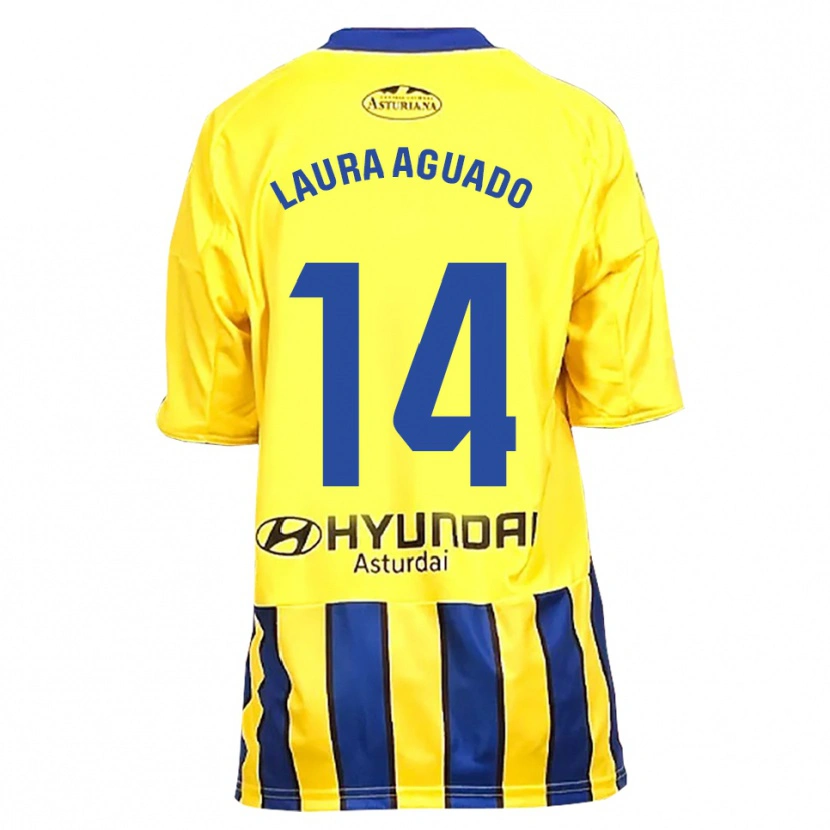 Danxen Men Laura Aguado #14 Yellow Blue Away Jersey 2025/26 T-Shirt