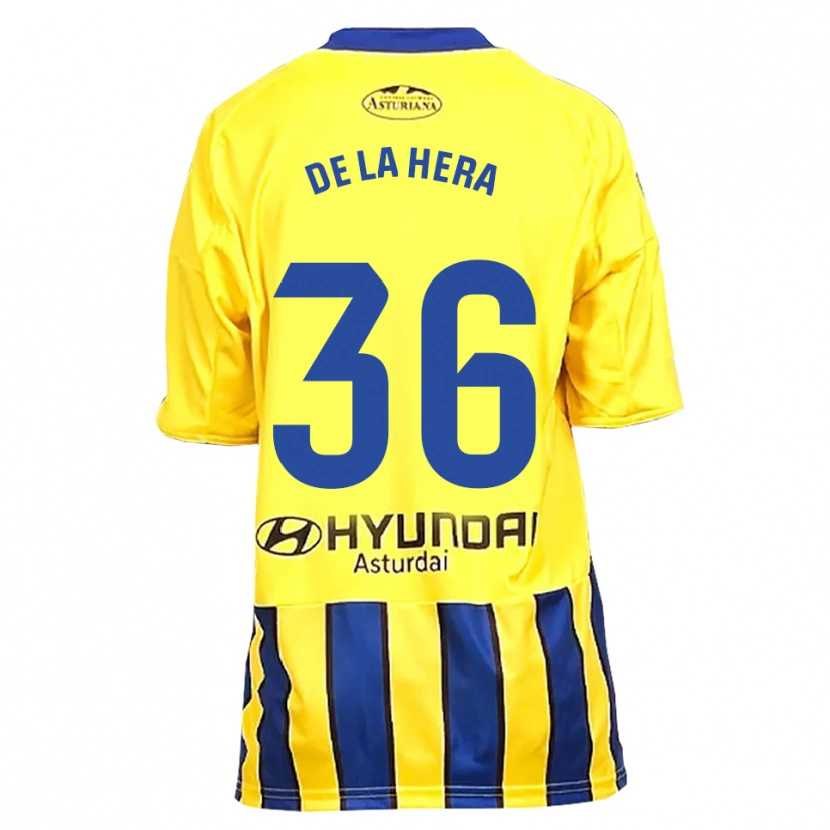 Danxen Men Óscar De La Hera #36 Yellow Blue Away Jersey 2025/26 T-Shirt