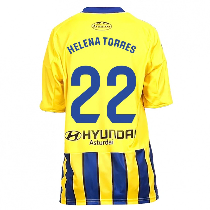 Danxen Men Helena Torres Maiquez #22 Yellow Blue Away Jersey 2025/26 T-Shirt