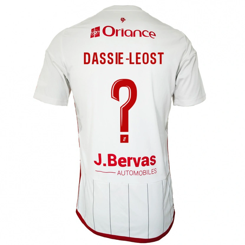 Danxen Men Leila Dassie-Leost #0 White Red Away Jersey 2025/26 T-Shirt