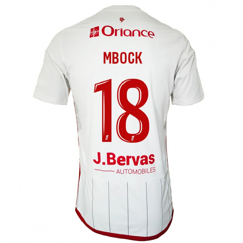 Danxen Men Hianga'a Mbock #18 White Red Away Jersey 2025/26 T-Shirt
