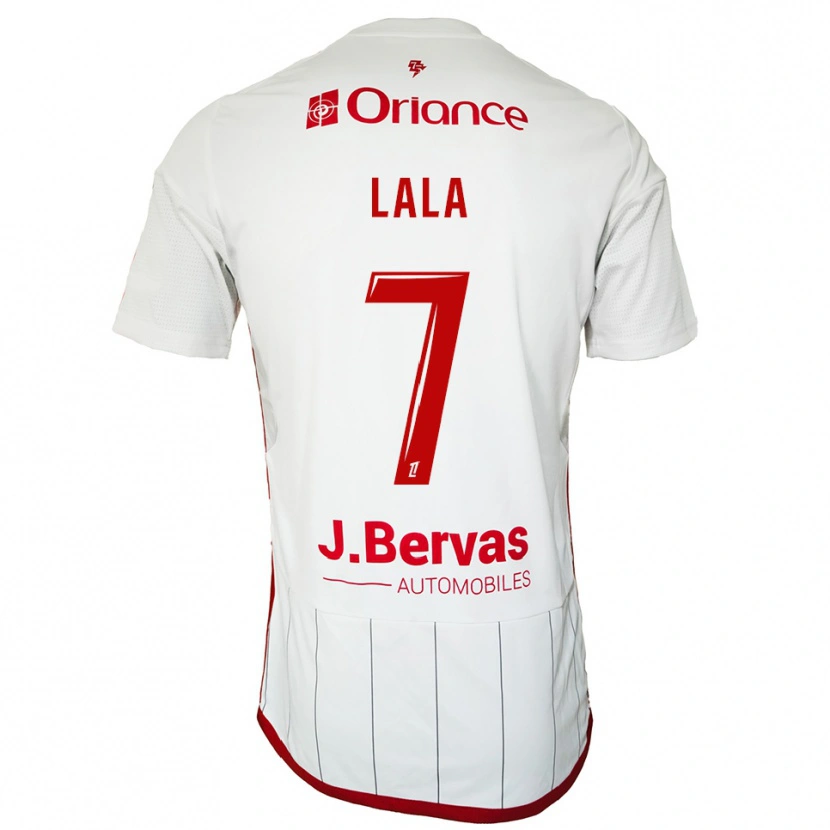 Danxen Men Kenny Lala #7 White Red Away Jersey 2025/26 T-Shirt