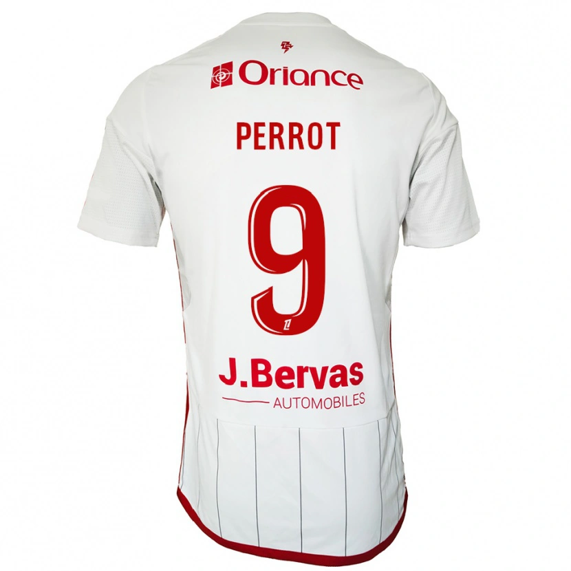 Danxen Men Maël Perrot #9 White Red Away Jersey 2025/26 T-Shirt